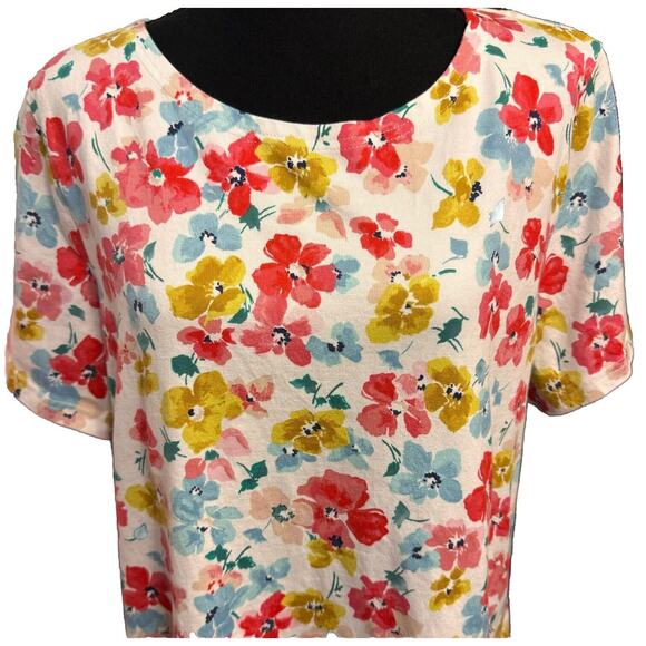 Joules Dress 20 US Womens Floral Multicolor Shirt Dress Cottagecore Coastal - Picture 2 of 8